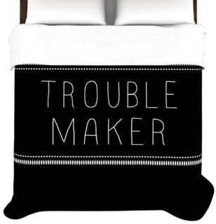 Kess InHouse Skye Zambrana Trouble Maker 68 by 88 Inch Duvet, Twin   Comforters