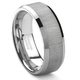 Tungsten Carbide Wedding Band Ring in Comfort Fit Jewelry