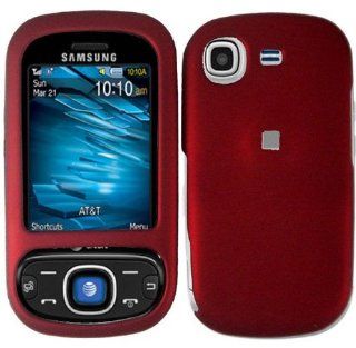 AT&T Samsung Strive A687 Rubberized Hard Cover Case Red Cell Phones & Accessories