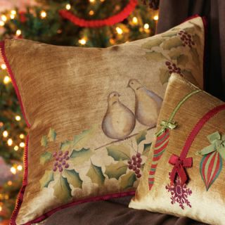 Eastern Accents Deck The Halls Two Turtle Doves Decorative Pillow
