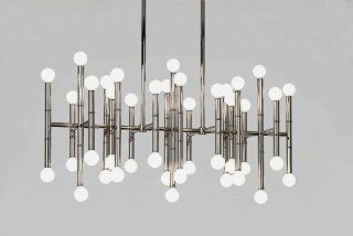Robert Abbey S687 Chandeliers with Shades, Polished Nickel Finish    