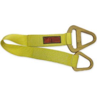 Stren Flex TCS1 906 3 Type 1 Nylon Triangle Choker Web Sling with Steel End Fitting, 1 Ply, 9600 lbs Vertical Load Capacity, 3' Length x 6" Width, Yellow Industrial Web Slings