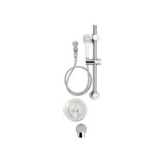 Price Pfister Tub and Shower Faucet with Three Lever Handles   01 81