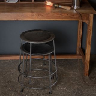 CG Sparks Iron Stackable Stool in Zinc (Set of 2)