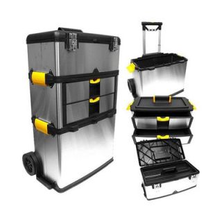 Trademark Global Massive and Mobile Stainless Steel Tool Box
