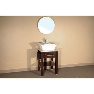 Bellaterra Home Browning Round Beveled Bathroom Mirror