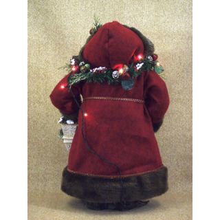 Karen Didion Originals Crakewood Lighted Woodland Santa Claus Figurine