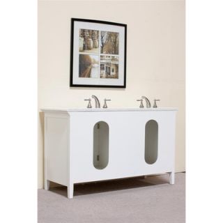 Legion Furniture 60 Woodbridge Double Sink Vanity in White