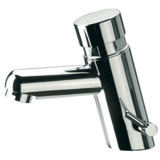 Bathroom sink faucet Deck mounted Temporized pillar tap Finish Chrome