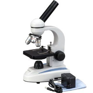 AmScope M149 40X 400X Kids Student Metal Frame Glass Optics Biological Compound Microscope