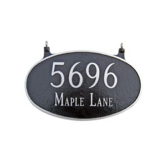 Montague Metal Products Two Sided Large Oval Hanging Address Plaque