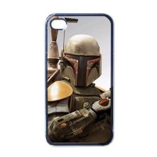 Boba Fett Star Wars Movie Cool iPhone 4 / iPhone 4s Black Designer Shell Hard Case Cover Protector Gift Idea Cell Phones & Accessories