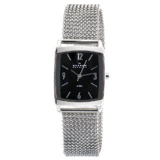 Skagen Women's 691SSSB1 Quartz Black Dial Color Stainless Steel Stretch Watch at  Women's Watch store.