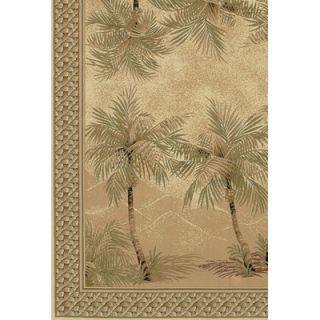 Couristan Everest Palm Tree Desert Sand Floral Rug