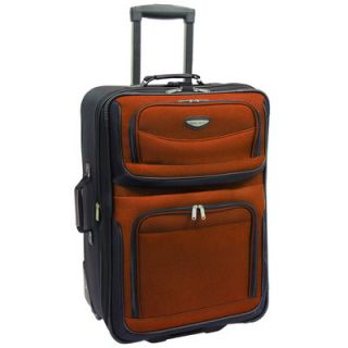 Travelers Choice Amsterdam 25 Expandable Rolling Upright in Orange