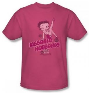 Betty Boop Kissable Huggable Hot Pink Adult Shirt BB693 AT Clothing