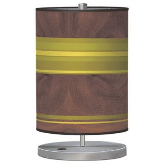Jef Designs Organic Modern Horizontal Stripes Cylinder Table Lamp
