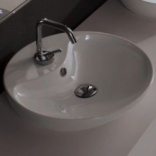 Scarabeo by Nameeks Geo Semi Recessed Single Hole Bathroom Sink   Art