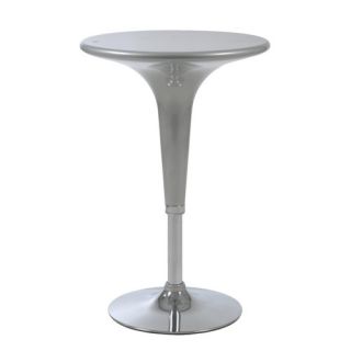 Clyde Adjustable Bar Table in Silver