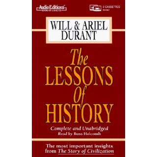 The Lessons of History Will Durant, Ariel Durant 9780945353874 Books