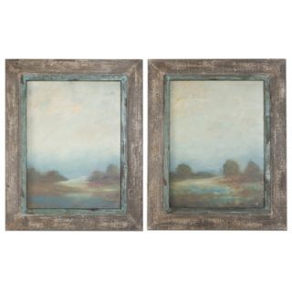 Uttermost Morning Vistas 2 Piece Framed Original Painting Set