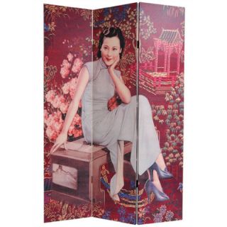 Oriental Furniture 70.88 x 47.25 Ladies Shanghai 3 Panel Room
