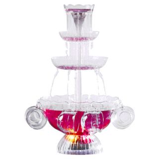 Vintage Lighted Punch Party 3 Tier Fountain with Cups