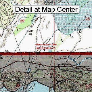 USGS Topographic Quadrangle Map   Silverwood Lake, California (Folded/Waterproof)  Outdoor Recreation Topographic Maps  Sports & Outdoors