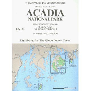 Full color Map of Acadia National Park Appalachian Mountain Club 9781878239235 Books