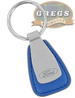 Ford Key Chain Keychain Key Ring   Blue Leather Automotive