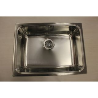 Ukinox 18 x 24 Single Bowl Dual Mount Stainless Steel Kitchen Sink