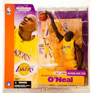 McFarlane Toys NBA Sports Picks Series 2 Shaquille O'Neal (Los Angeles Lakers) Yellow Jersey Action Figure Toys & Games