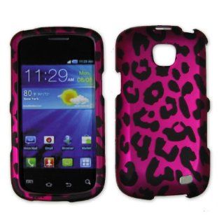 Samsung Galaxy Proclaim 720C SCH S720C / illusion i110 (Straight Talk) / (Verizon) Rubberized Hot Pink Cheetah Design Hard Cover Faceplate Snap on Protector Case + Live My Life Wristband 