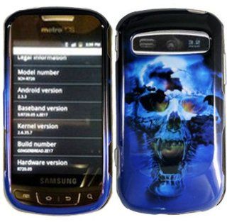 For Metropcs Samsung Admire R720 Accessory   Blue Skull Design Hard Case Proctor Cover+lf Stylus Pen Cell Phones & Accessories