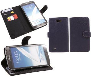 iTALKonline BLUE Advanced Executive Book Wallet Case Cover Skin Cover with Credit / Business Card Holder and Horizontal Viewing Stand For Samsung N7100 Galaxy Note 2 Cell Phones & Accessories