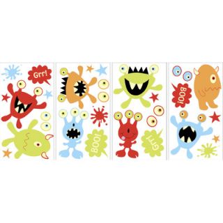 wallpops little monsters glow in the dark wall