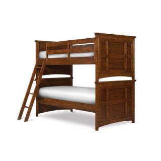 Magnussen Riley Twin over Twin Panel Bunk Bed with Ladder