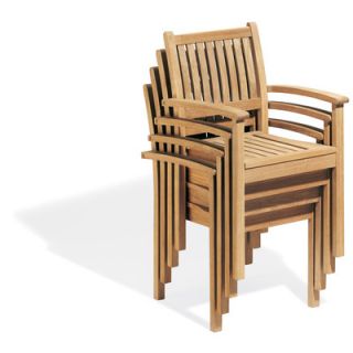 Oxford Garden Warwick Stacking Dining Arm Chairs (Set of 2)