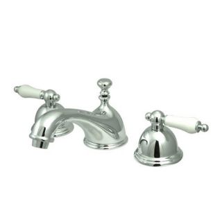 Elements of Design Widespread Bathroom Faucet with Dou Ble Porcelain
