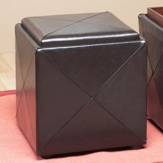 Modus Milano Leatherette Cube Ottoman