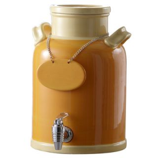 American Atelier Ceramic Beverage Dispenser in Orange and Peach