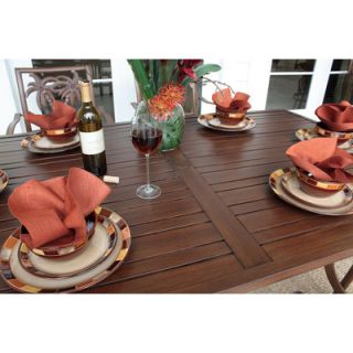 Hospitality Rattan Outdoor Slatted Aluminum Square Dining Table