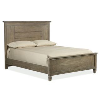 Low profile hardwood frame Upholstered leather headboard Includes bed