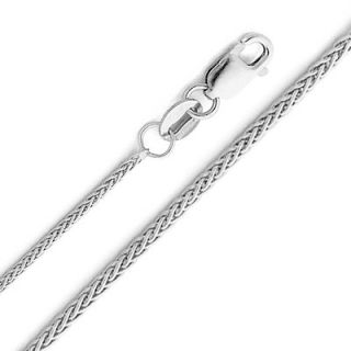 Precious Stars 14kt White Gold 1.1mm Wheat Chain