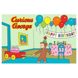 Curious George Birthday Kids Rug