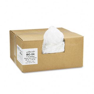 Clear Low Density Can Liners, 7 10 Gal, .6 Mil, 24 X 23, 500/Carton