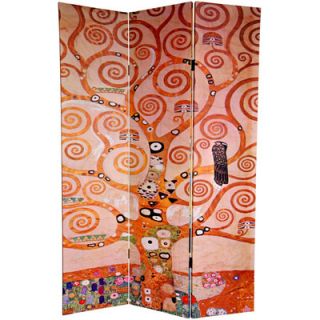 Oriental Furniture 72 x 48 Double Sided Works of Klimt 3 Panel Room