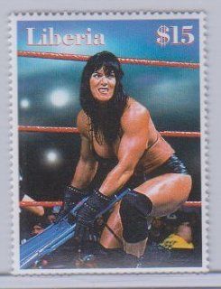 WWE Wrestling China with Chair Liberia Stamp Unused at 's Sports Collectibles Store