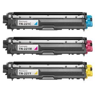 Printronic Compatible Toner Cartridge Replacement for Brother TN 221 TN221 (1 Cyan 1 Magenta 1 Yellow) 3 Pack for HL 3140CW HL 3170CDW MFC 9130CW MFC 9330CDW MFC 9340CDW Electronics