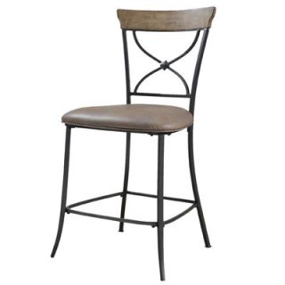 Hillsdale Charleston X Back Non Swivel Counter Stool in Distressed